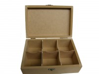 CAIXA DE CHÁ FECHADA 6 DIVISÕES